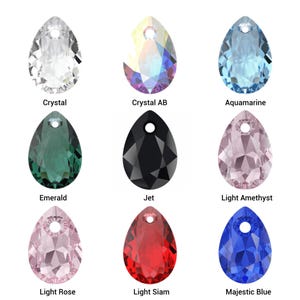 SWAROVSKI 6433, Drop Crystal, Swarovski Teardrop Pendant, Pear-Shaped, Crystals for Jewelry Making, Swarovski Drop Element, Crystal AB