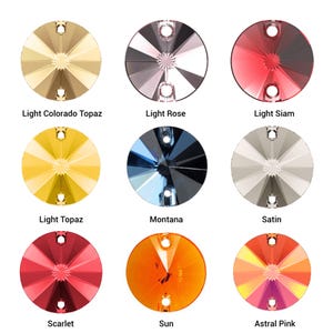 SWAROVSKI 3200, Sew-On Crystals for Decoration, Swarovski Crystals, Embellishing and Sewing Rhinestones, Flat Back Rivoli Sew-On, Crystal AB