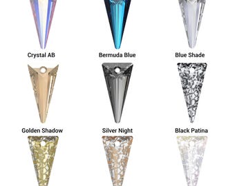 Swarovski 6480 • Spike Pendant • Edgy Cone Crystal • Sharp Geometric Component for Bold Jewelry