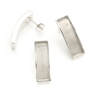 50 Pezzi Base per Orecchini a Perno in Acciaio Inossidabile 3 4 5 6 8 10 12mm, Componenti per Orecchini Fai-da-Te per Creazione di Gioielli  36