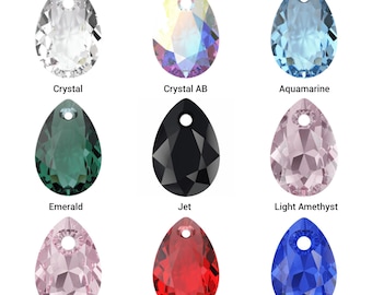 Swarovski 6433 • Teardrop Pendant • Pear-Shaped Crystal • Crystals for Jewelry Making