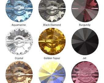 Swarovski 3015 • Sew On Crystal Button • Faceted Round • 2 Hole Stone for Costumes