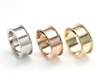 Stainless Steel 316L Ring Bases, Gold and Rose Gold Ring, Stackable Band Rings, Blank Ring