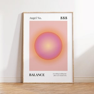 888 Print, Angel Numbers Poster, Gradient Wall Art, Spiritual Print, Gradient Home Decor, Positive Affirmation, DIGITAL DOWNLOAD