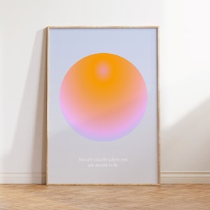 Aura Poster, Spiritual Wall Art, Gradient Print, Angel Numbers, Affirmation Wall Art, Aura Print, Print Print
