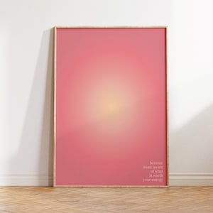 Become More Aware - Aura Poster, Spiritual Wall Art, Gradient Print, Angel Numbers, Affirmation Wall Art, Aura Print, Printable Wall Art