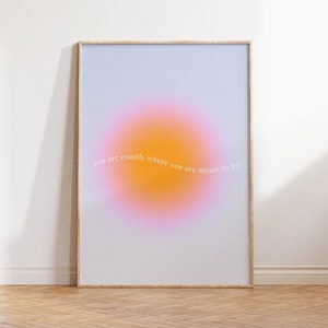 Aura Poster, Spiritual Wall Art, Gradient Print, Angel Numbers, Affirmation Wall Art, Aura Print, Printable Wall Art