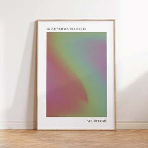 Aura Poster, Spiritual Wall Art, Gradient Print, Angel Numbers, Affirmation Wall Art, Aura Print, Printable Wall Art, DIGITAL DOWNLOAD