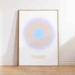 Aura Poster, Spiritual Wall Art, Gradient Print, Angel Numbers, Affirmation Wall Art, Aura Print, Printable Wall Art, DIGITAL DOWNLOAD