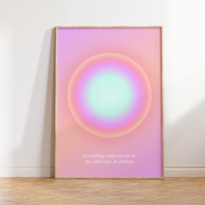 Aura Poster, Spiritual Wall Art, Gradient Print, Angel Numbers, Affirmation Wall Art, Aura Print, Printable Wall Art, DIGITAL DOWNLOAD