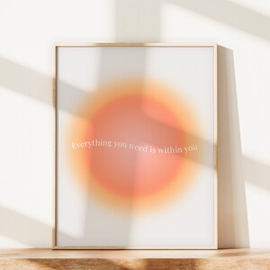 Aura Poster, Gradient Wall Art, Spiritual Print, Abstract Colour Gradient Home Decor, Positive Affirmation, Aura energy, DIGITAL DOWNLOAD