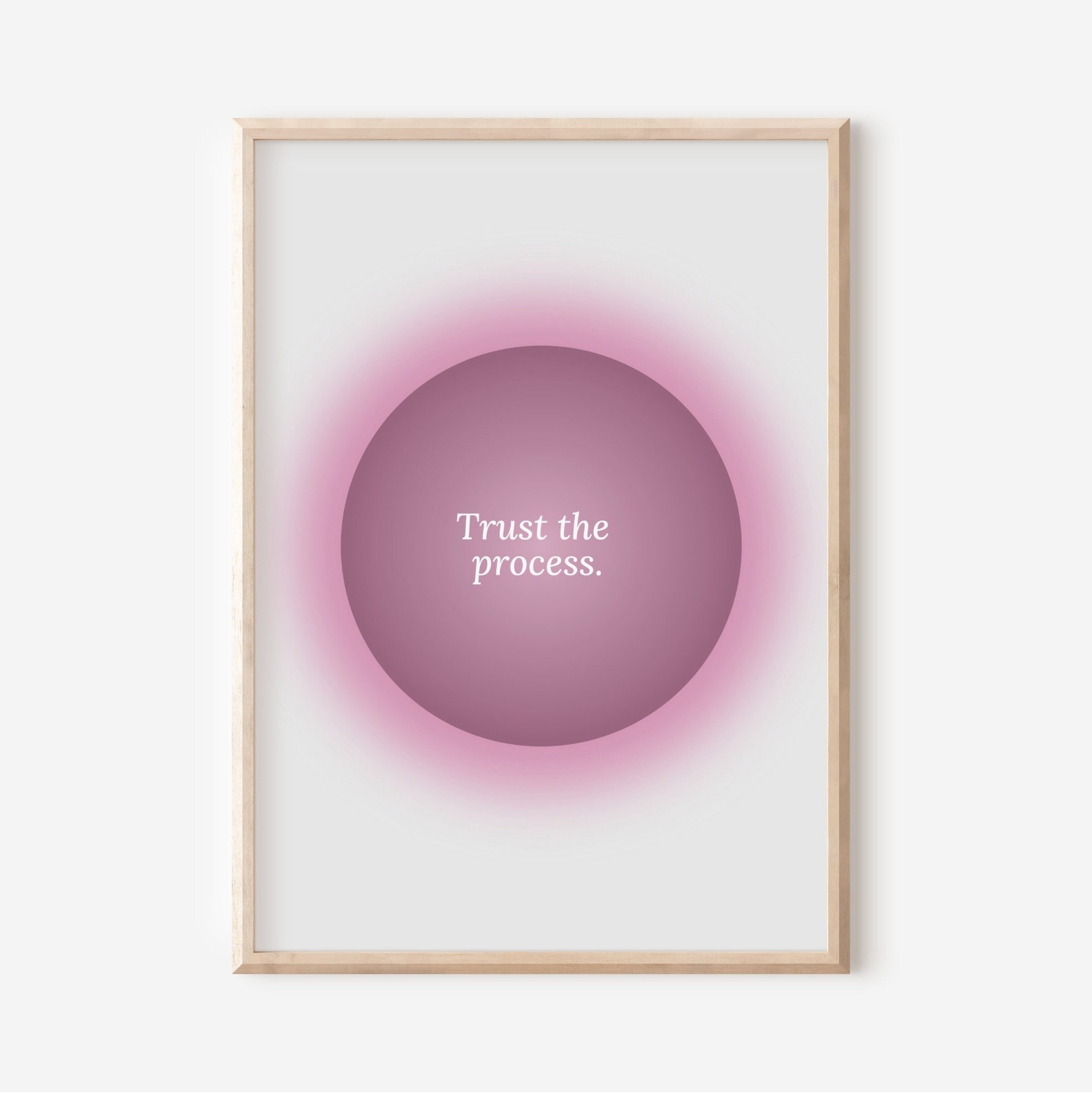Trust the Process Print Aura Poster Gradient Wall Art - Etsy
