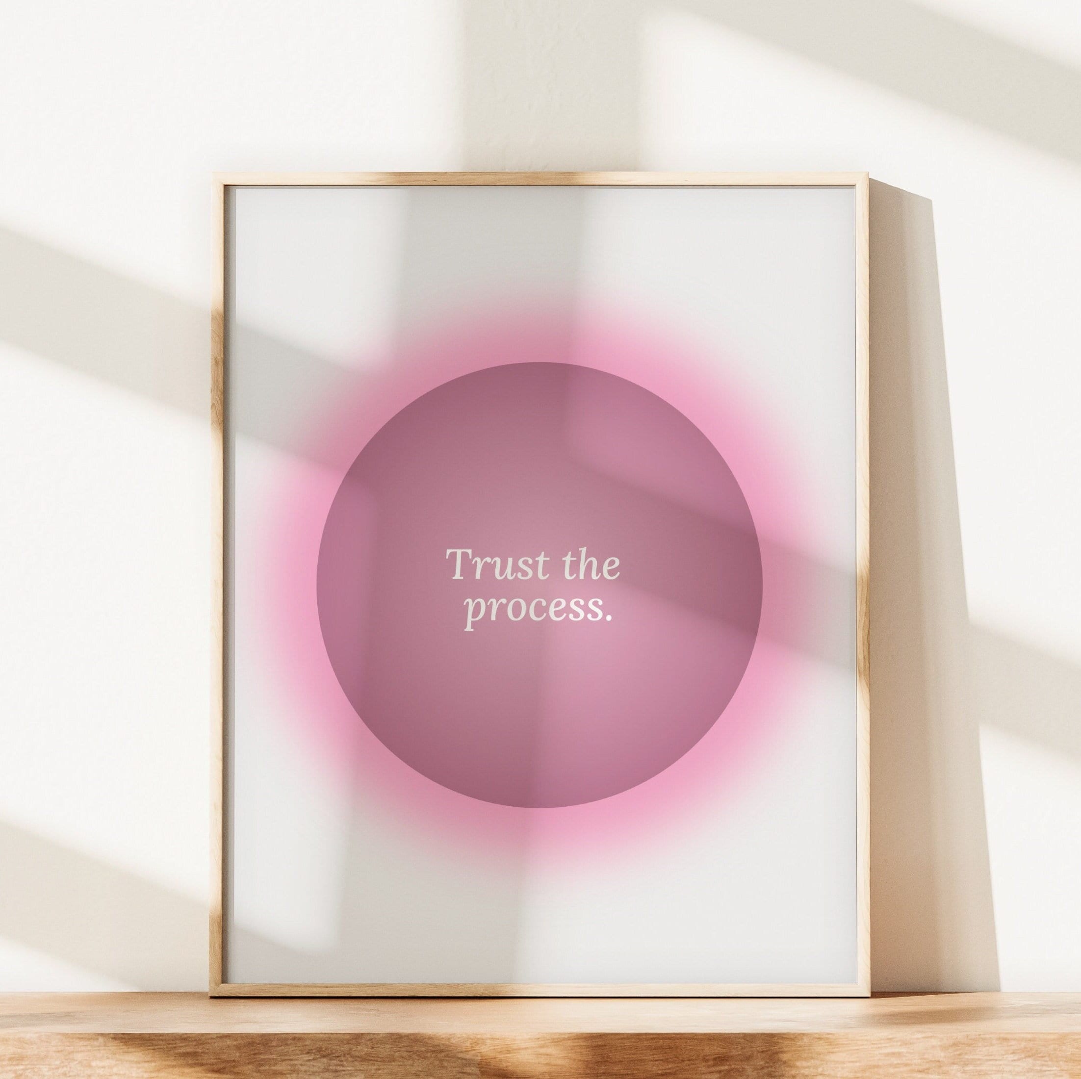 Trust the Process Print Aura Poster Gradient Wall Art - Etsy