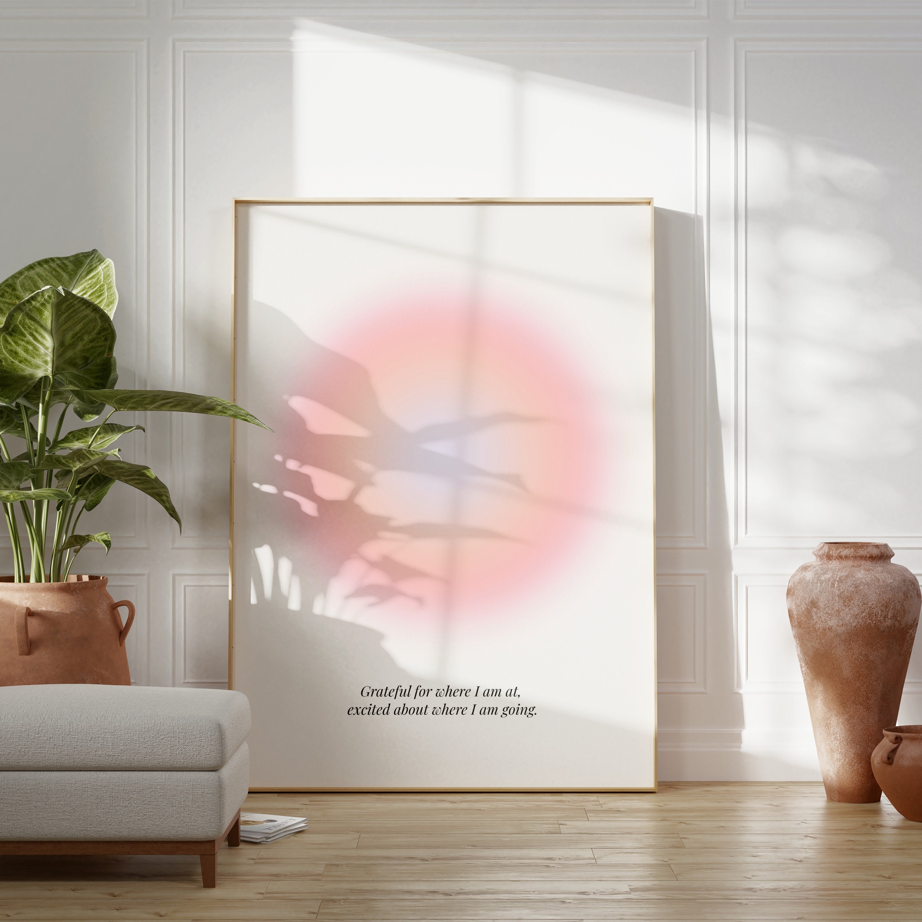 Aura Poster Spiritual Wall Art Gradient Print Angel Etsy