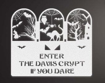 Halloween Signs Decor- Personalized Outdoor Halloween Decor for Your Haunted House - Front Porch Decor with a Spooky Twist