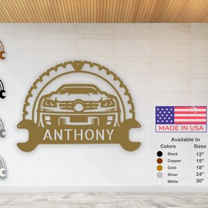 Classic Car Metal Sign Garage Sign for Father Car Enthusiast Gift for ...