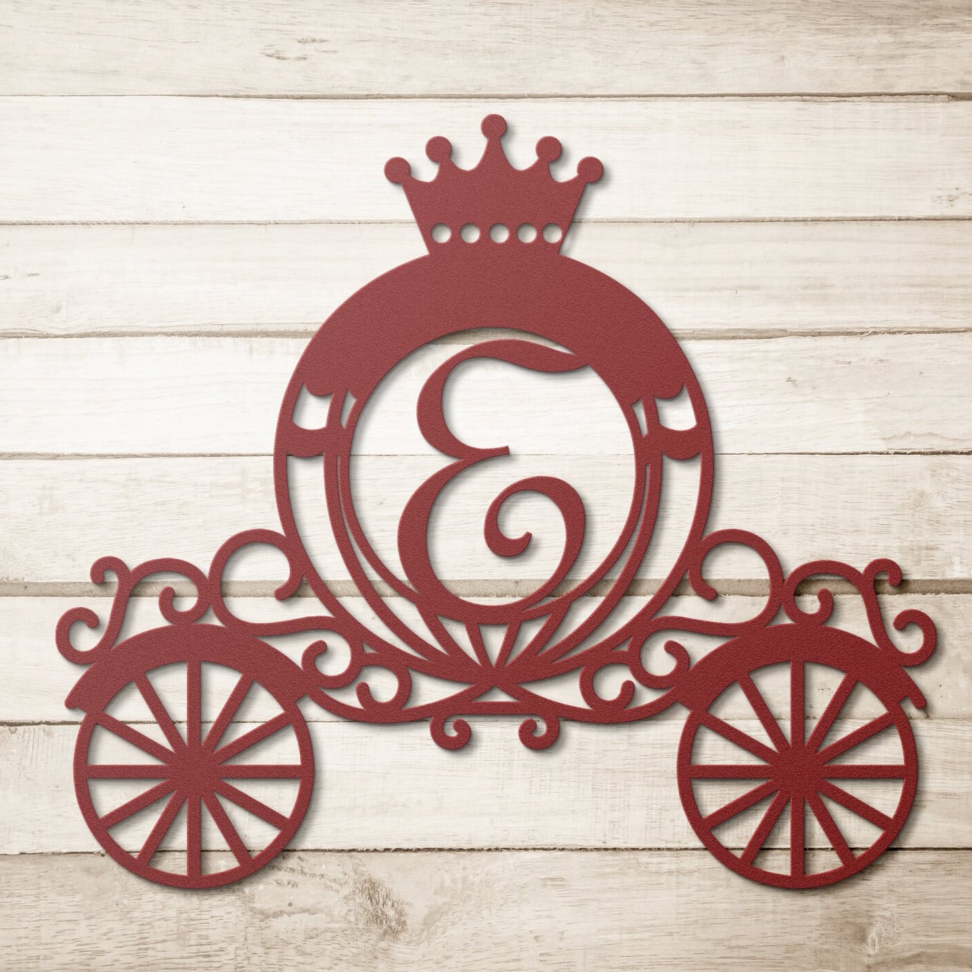 Princess Carriage Metal Sign - Personalized Monogram Wall Art, Custom ...