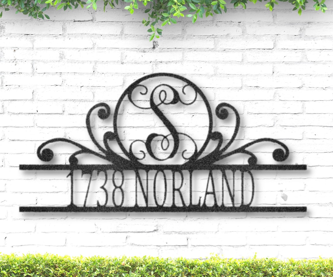 Metal Address Sign - House Number Sign - Housewarming Gift - Metal Address Sign