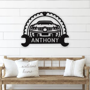 Classic Car Metal Sign Garage Sign for Father Car Enthusiast Gift for ...