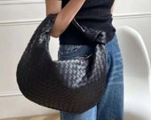 Vegan Leather High End Woven Shoulder Bag One Knot Strap Hobo Bag Designer Bag Fashion Designer Bag Evening Bag