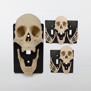 Lichtschakelaar Gothic Skull, veelkleurig, tuimelen