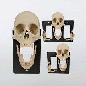 Lichtschakelaar Gothic Skull, veelkleurig, tuimelschakelaar