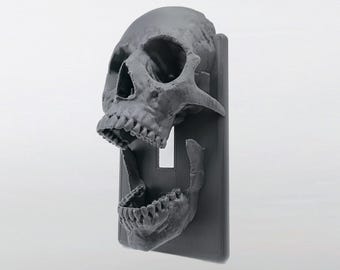 Gothic Skull Light Switch Plate, Toggle and Rocker