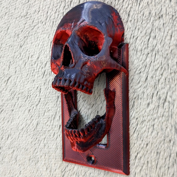 Gothic Skull Light Switch Cover, Rocker