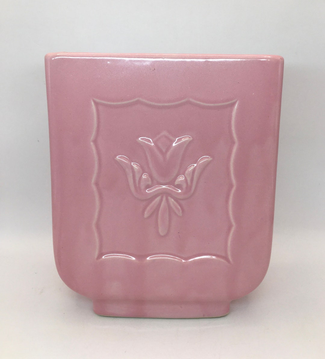 Vintage American Pottery Vase mamie Pink Tulip Planter/vase Etsy