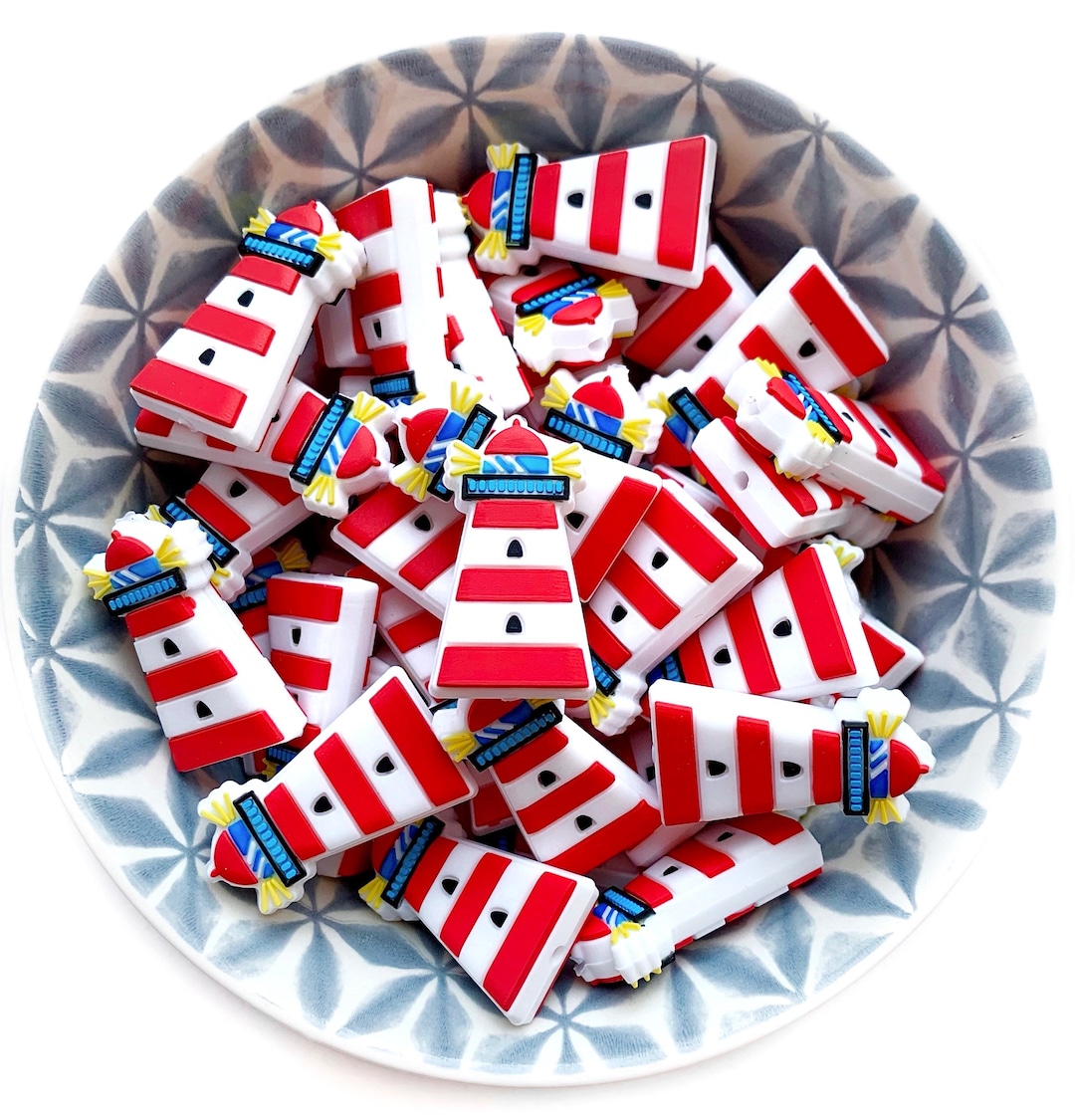 silicone-beads-lighthouse-beads-5-beads-per-lot-silicone-etsy