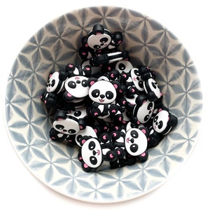 Mini Panda Focal Silicone Beads, for Bead Pen Jewelry Making, Bulk Loose  Silicone Beads Accessories 