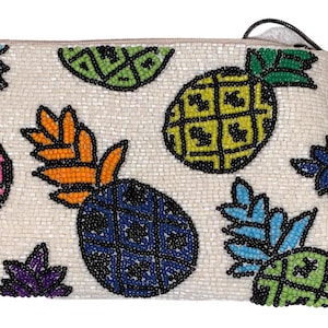 MARY FRANCES Beaded Pineapple Bag: Shoulder, Clutch, Crossbody