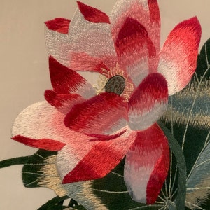 Vintage Suzhou Silk Art: Hand Embroidered Koi Fish & Lotus
