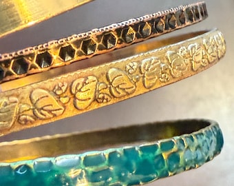 Vintage Bangle Bracelets Set of 4