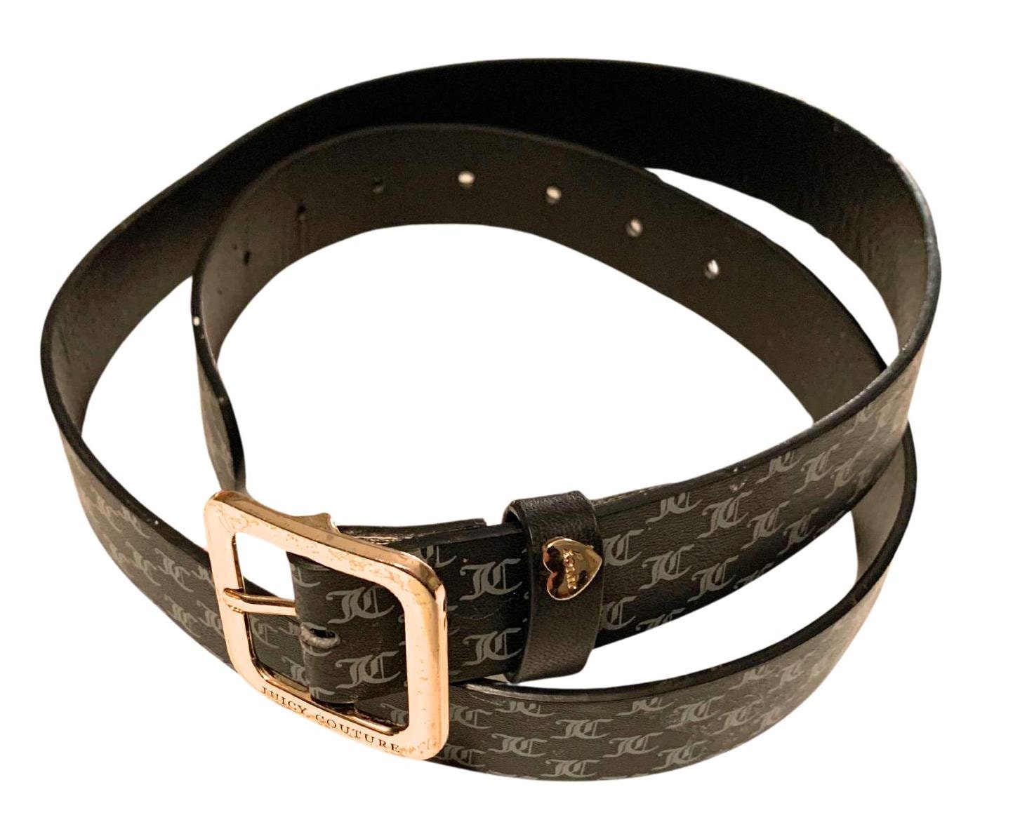 Juicy couture logo belt JUICY COUTURE BELT REVERSIBLE BLACK TO TAN WITH GOLD HEART  main image 4