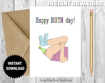 Alles Gute zum Geburtstag Karte, lustige Geburtstagskarte, Lieferung Geburtstagskarte, am Tag der Geburt, Neugeborenen Geburtstagskarte, Baby Geburtstagskarte, für Mama