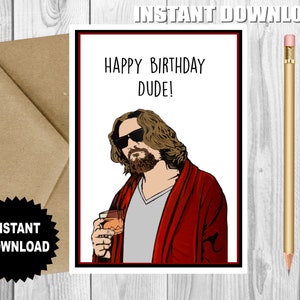 DUDE Big Leb GEBURTSTAG Karte, Geburtstagsgeschenk für Freund, Duder, lustige Geburtstagskarte, lustige Dude Geburtstagskarte, lustige Karte für Freunde