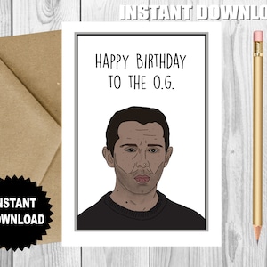 Cartão de aniversário da sucessão | Kendall | Aniversário do OG|Gift para o amigo |Cartão engraçado |Cartão de aniversário | Imprimível | DOWNLOAD INSTANTÂNEO