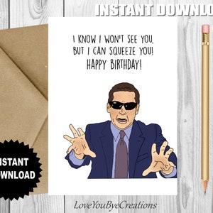URODZINY W BIURZE Michael Scott, „Wiem, że cię nie zobaczę, ale mogę cię przytulić”, The Office, Karta urodzinowa Dunder Mifflin, Urodziny do wydrukowania