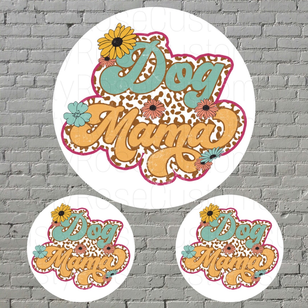 CARDSTOCK ROUNDS Dog Retro Cardstock Cutouts Leopard Individual Design Custom Quantity Cardstock