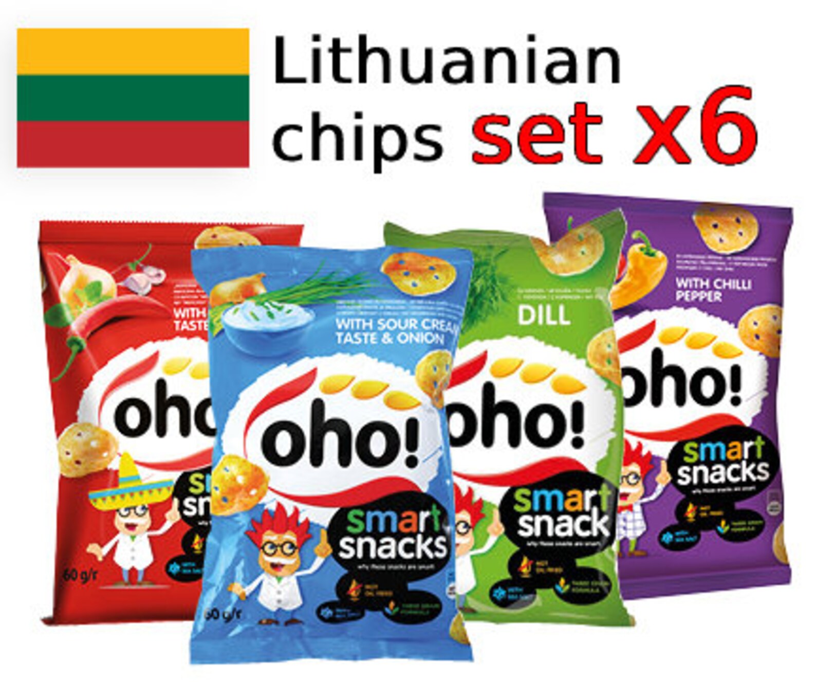 Lithuanian OHO Chips Variety X6 Pcs Snack Christmas Gift Etsy