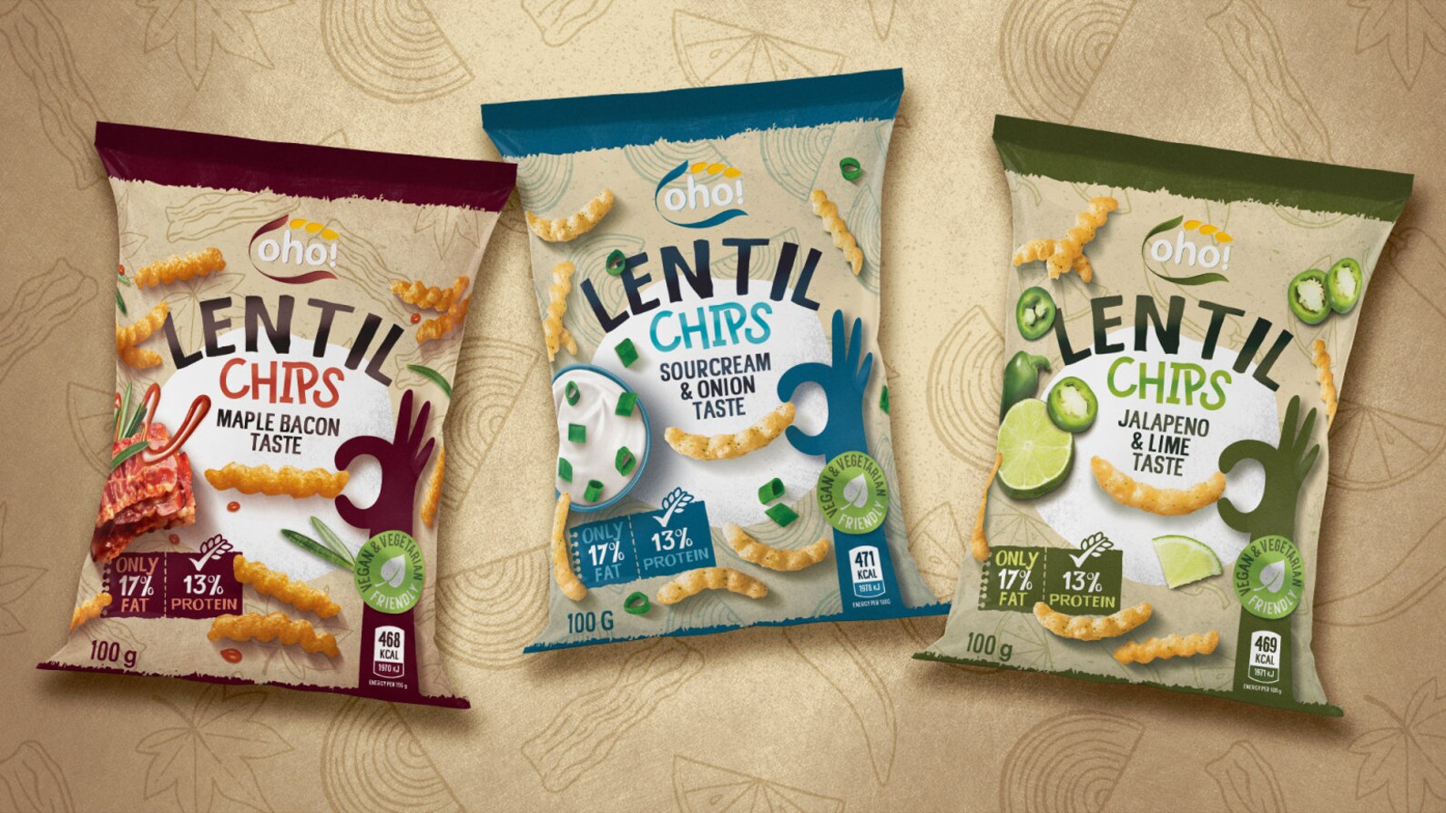 Lithuanian OHO Lentil Chips Snack Vegetarian Vegan X3 Etsy