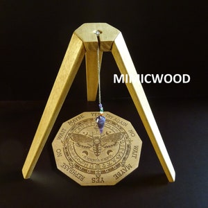 Handmade Wooden Pendulum Tripod Stand (pendulum plate and pendulum not included)