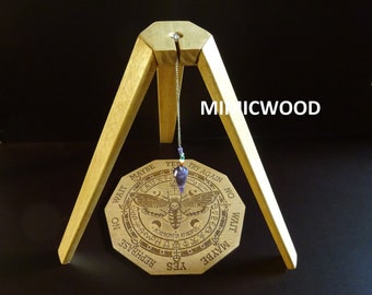 Handmade Wooden Pendulum Tripod Stand (pendulum plate and pendulum not included)