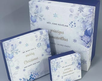 Scatole regalo di design natalizio: Imballaggio aziendale (100 pezzi)