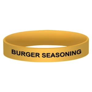 Silicone &quot;Burger&quot; Label Band, Seasoning, Silicone Label Band, for Stainless Steel Shaker