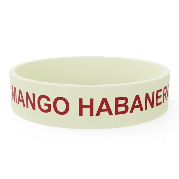 Silicone "Mango Habanero" Label Band, fits 16oz, 20oz, 24oz, 32oz Squeeze Bottles