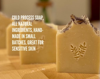 Cold Process Natural Soap | Handmade Vegan Soap Bar | Gentle Skin Care Gift | Citrus + Clove 4oz