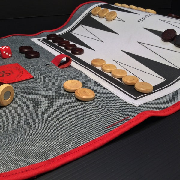 Backgammon – Magnetisches Roll-Up-Backgammon – Reise-Backgammon