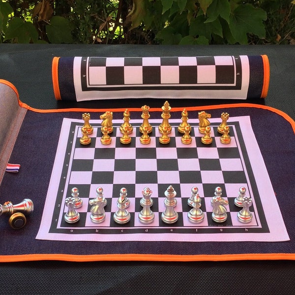 Echiquier magnétique enroulable - Jeu d'échecs de voyage - chesstravel